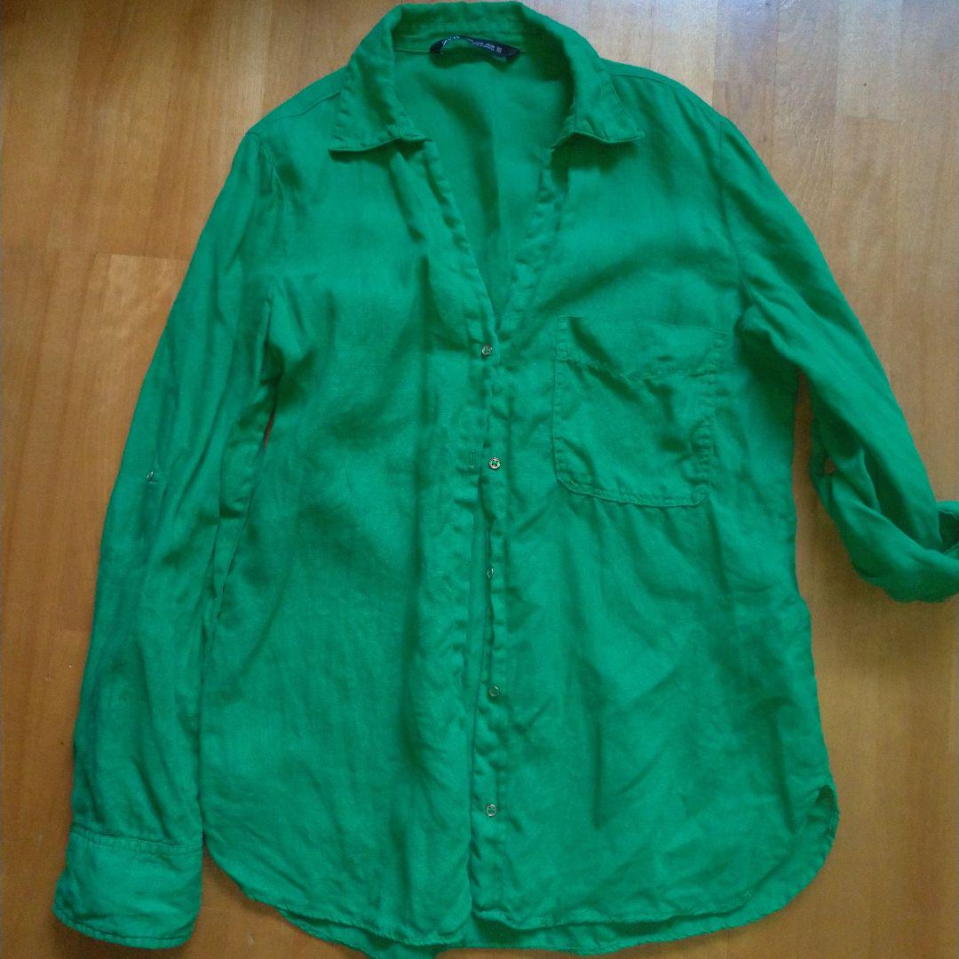 ★ドイツ発*ZARA*新作*リネン長袖シャツ/TANGERINE★ 01367540643-000-e1.jpg?ts=