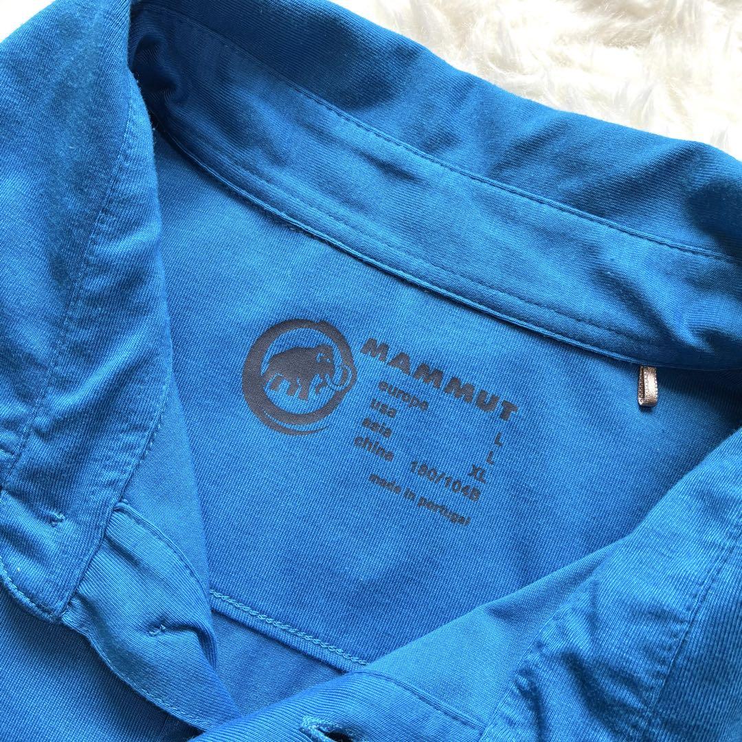 マムート MAMMUT　ポロシャツ　青　XL　登山
