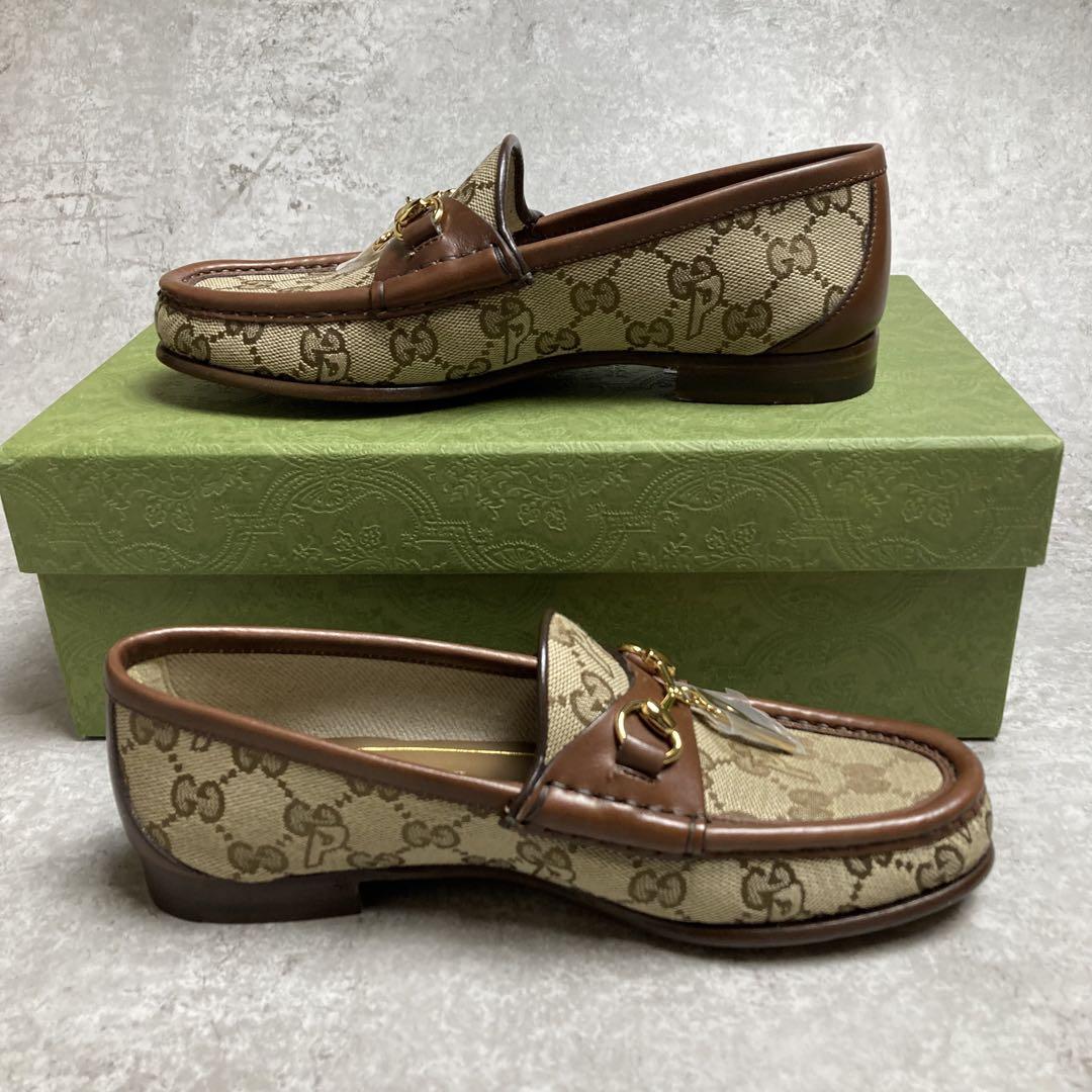 グッチ 未使用 GUCCI パレス ホースビット ローファー 35 GG