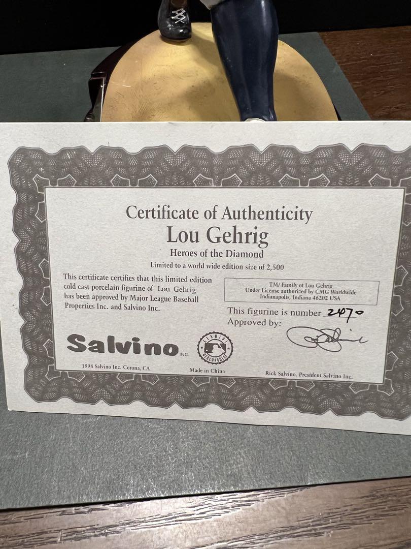 【クーポン対象外】 Salvino】Lou Gehrig フィギュア バッティングポーズスタチュー 記念グッズ