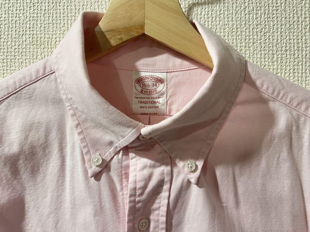 Brooks Brothers オックスフォードシャツ ピンク 15.5×34