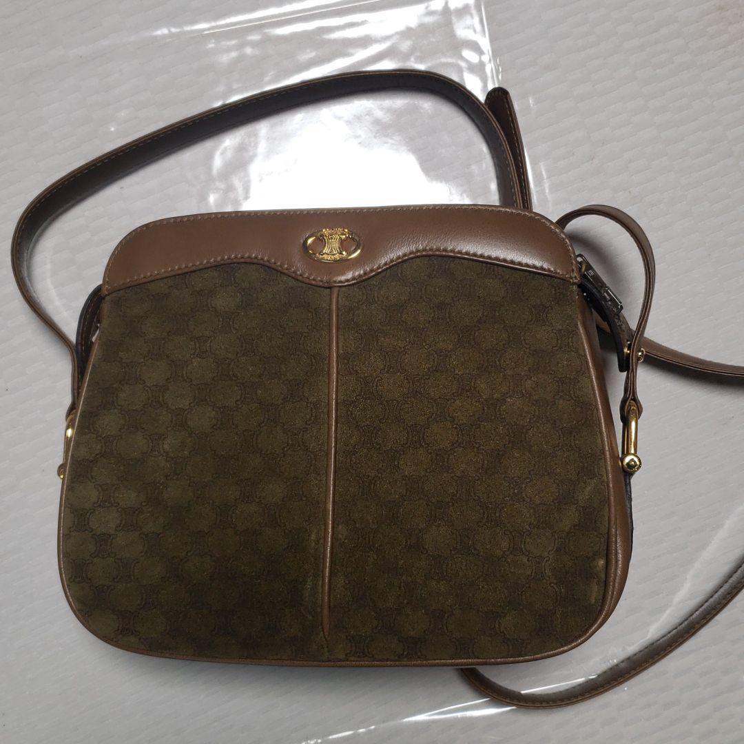 ブラック系本物の セリーヌ CELINE ショルダーバッグ スウェード