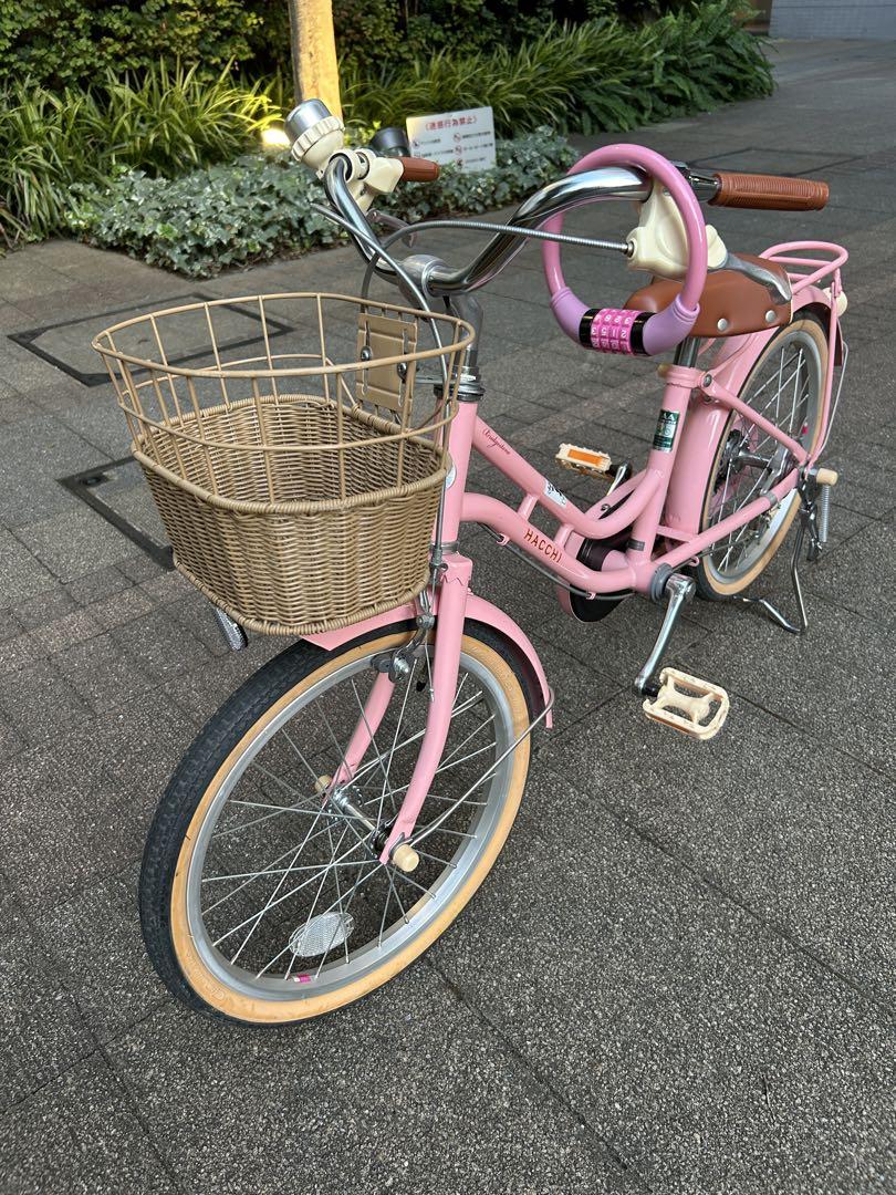 HACCHI 子供用自転車 18インチ ピンク カゴ付き(大阪市内