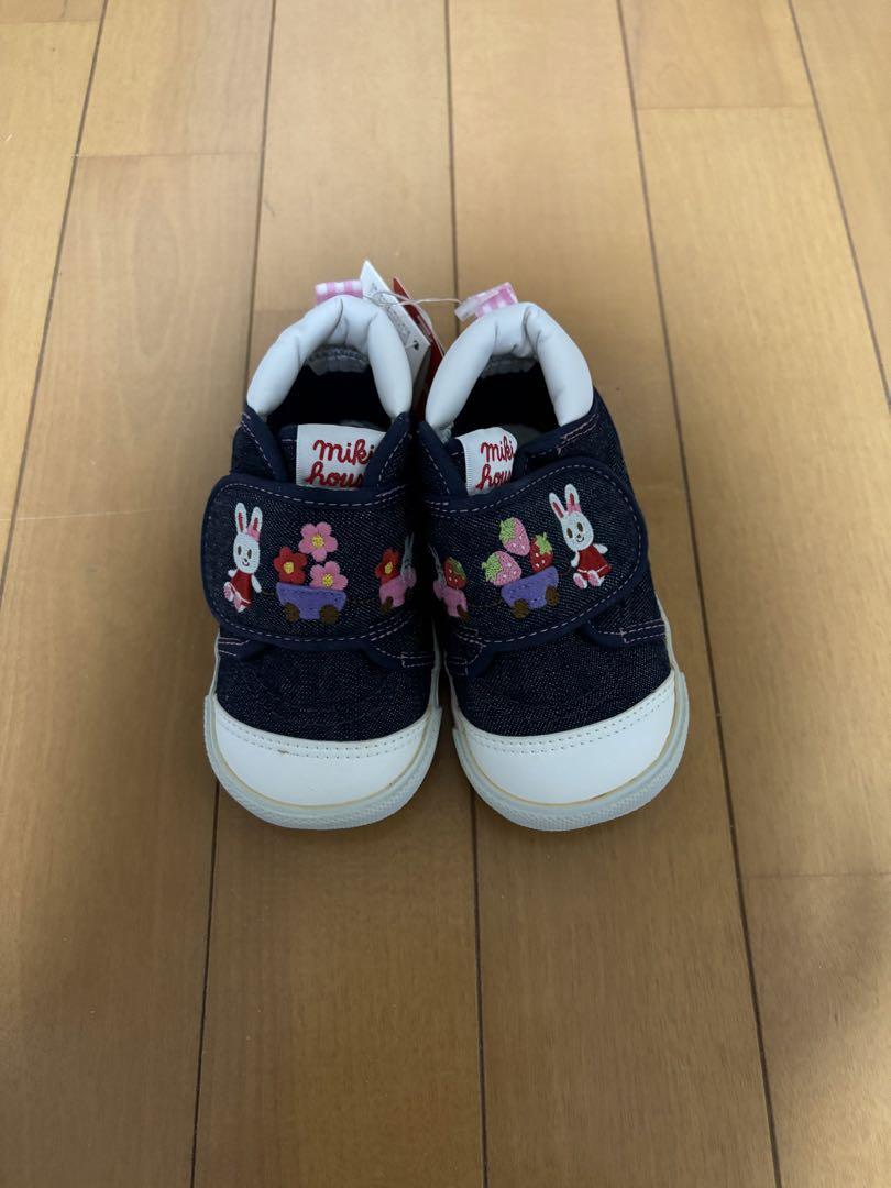 新品 未使用 ミキハウス ファーストシューズ うさこ刺繍 靴 13㎝