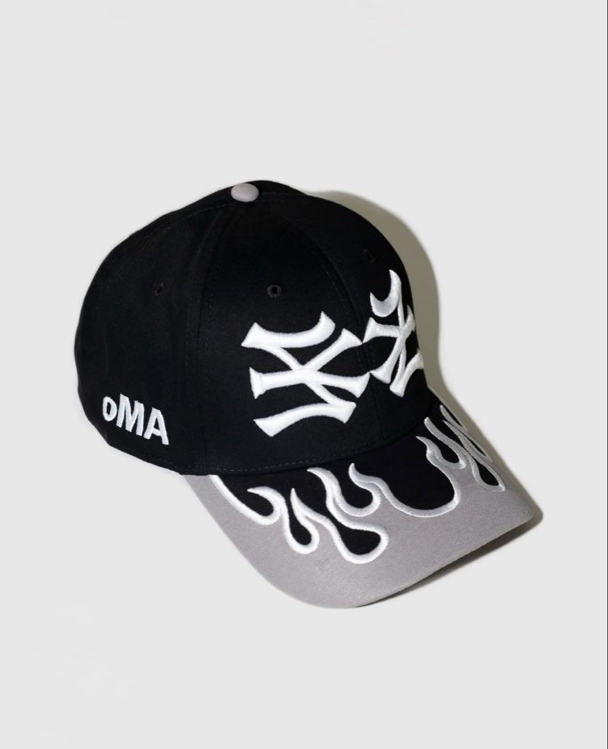 oma nyny フレイム キャップ oMA studios キャップネイビー