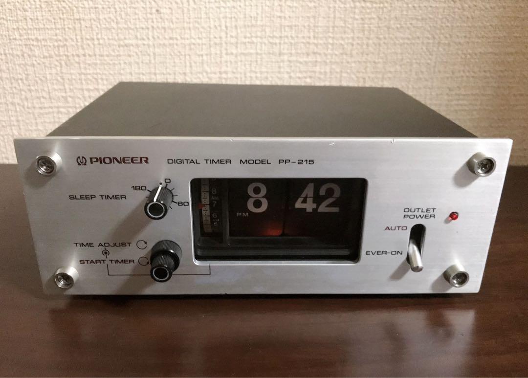 動作確認済 PIONEERデジタルタイマー PP215 60Hz パタパタ時計