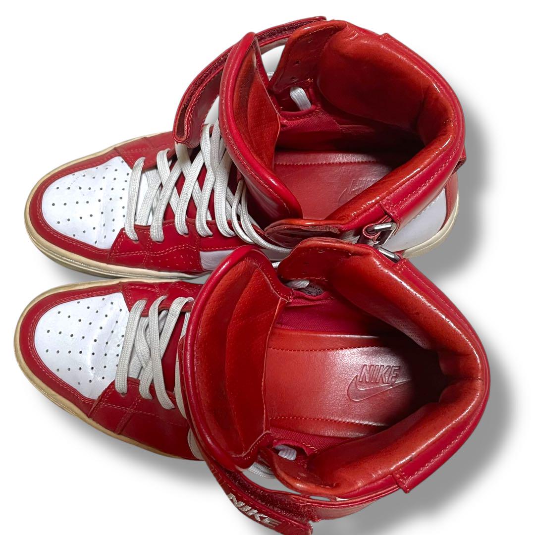 NIKE AIR FLYTOP ハイカットスニーカー 赤×白 26.5cm - メルカリ