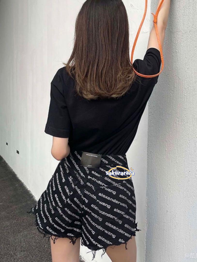 alexanderwang ショートパンツブラックデニム