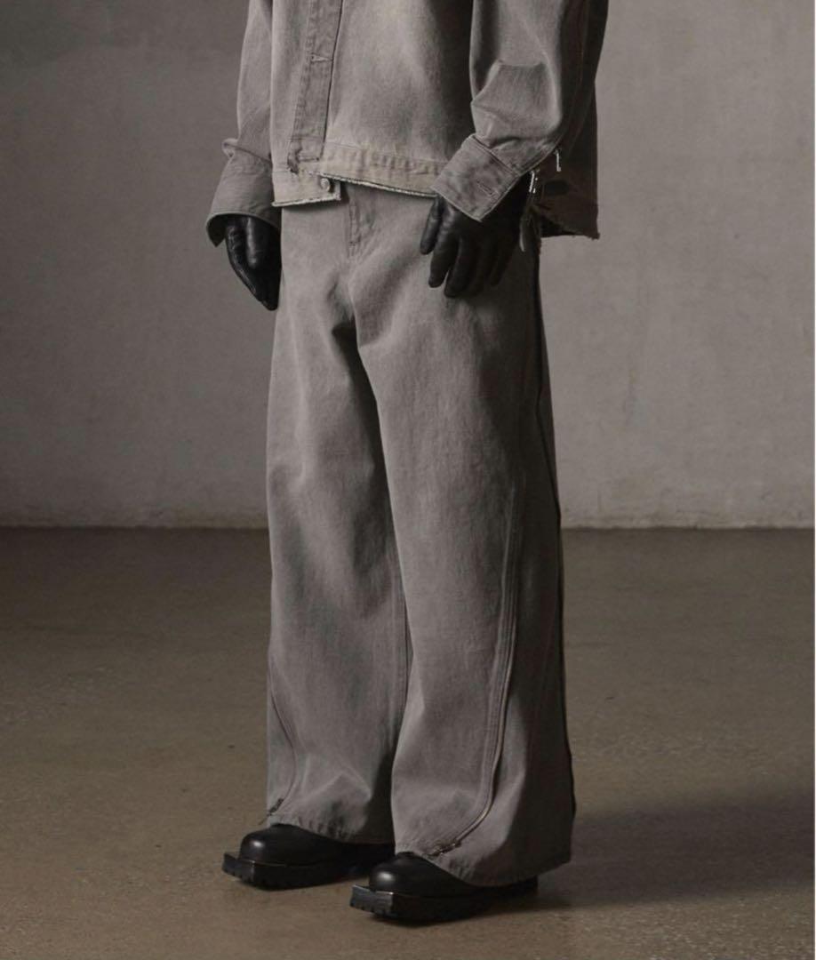 GRANCY ジップデザイン バギーデニム パンツ GRANCY】ZipDesign Buggy DenimPants / ジップデザイン バギー