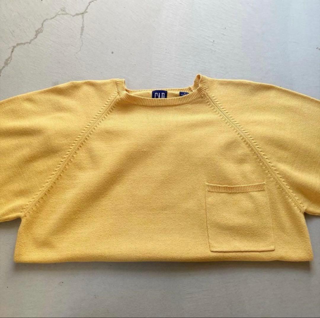 (希少)OLD GAP ラグランコットンニット 90s香港製オールドギャップ (希少)OLD GAP ラグランコットンニット 90s香港製オールドギャップ