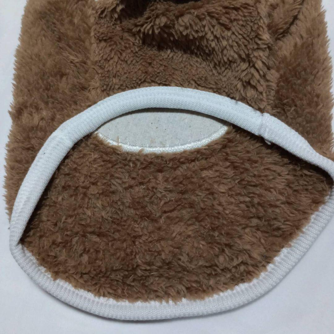 2枚セット くまさん ベスト 犬服 ブラウン ホワイト ハーネス Lサイズ
