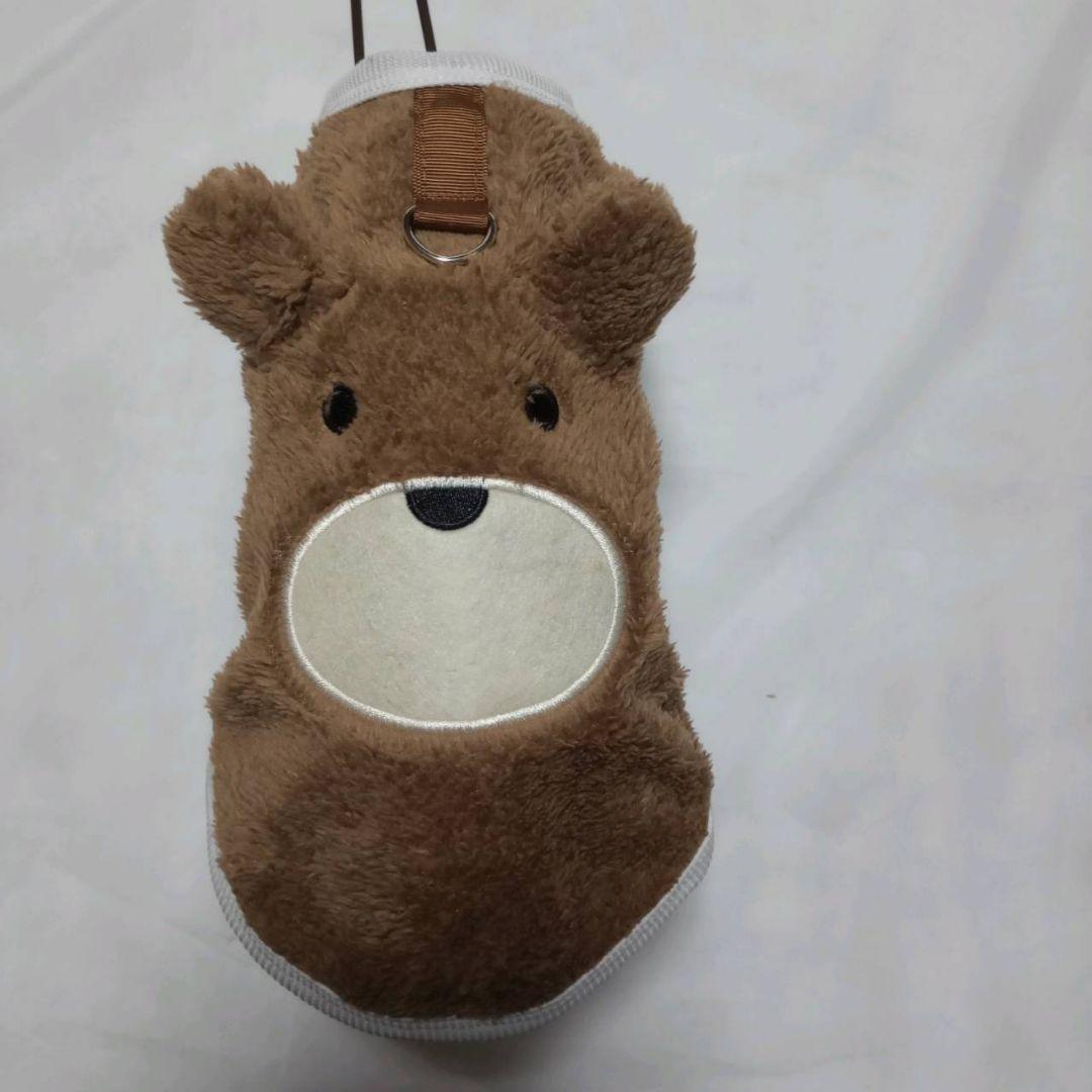 2枚セット くまさん ベスト 犬服 ブラウン ホワイト ハーネス Lサイズ