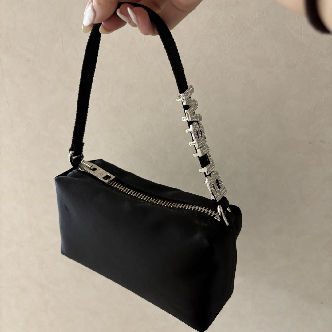 alexander wang heiress クリスタルロゴ入りサテンポーチ - メルカリ