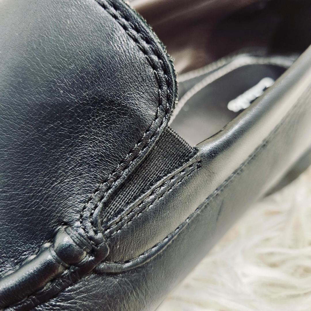 美品　Clarks　フィナーサン　サイドゴア　軽量　牛革　ビジネス　カジュアル