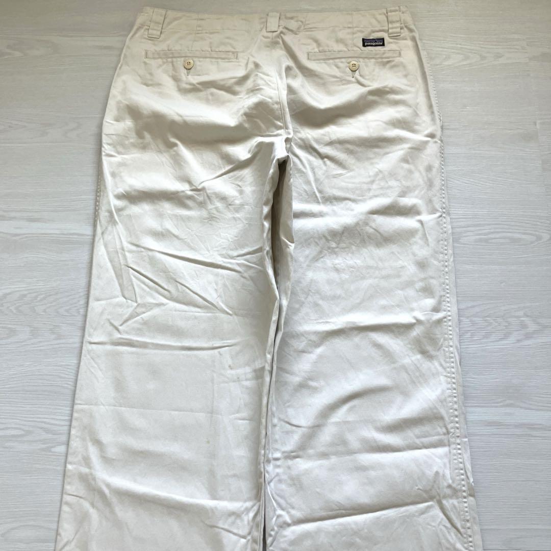 patagonia W36 ホワイト バギーワークパンツ オーガニック