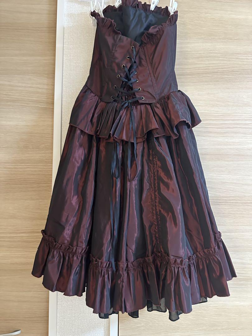 atelier pierrot バッスルコルセットワンピース 赤