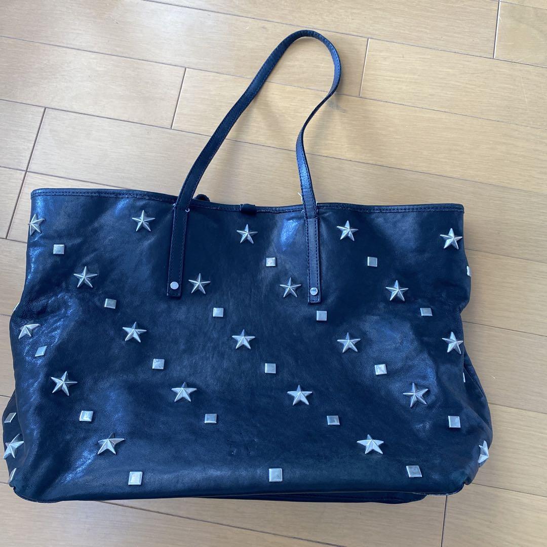 JIMMY CHOO バッグ トートバッグ黒 星シルバースター 画像10