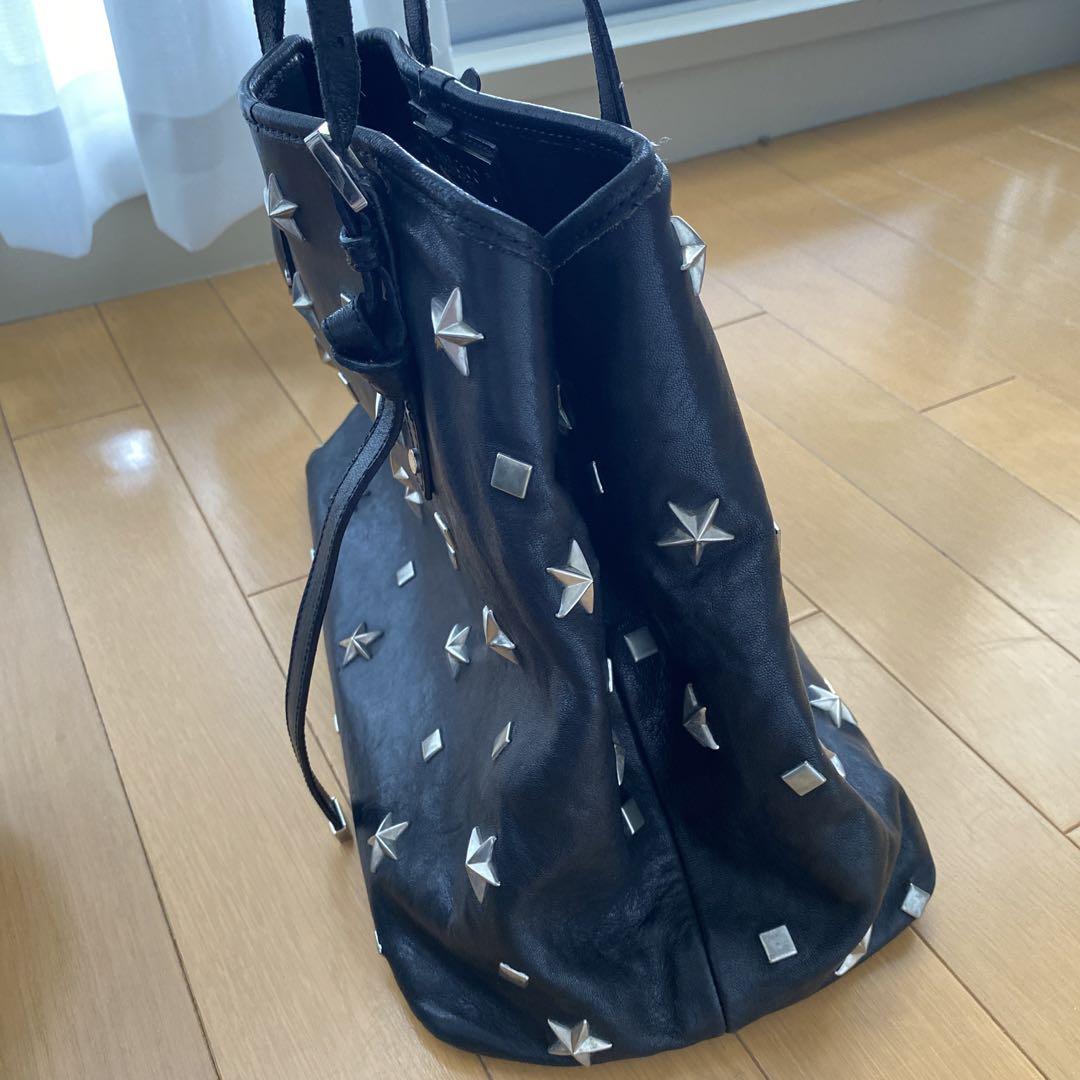 JIMMY CHOO バッグ トートバッグ黒 星シルバースター 画像13