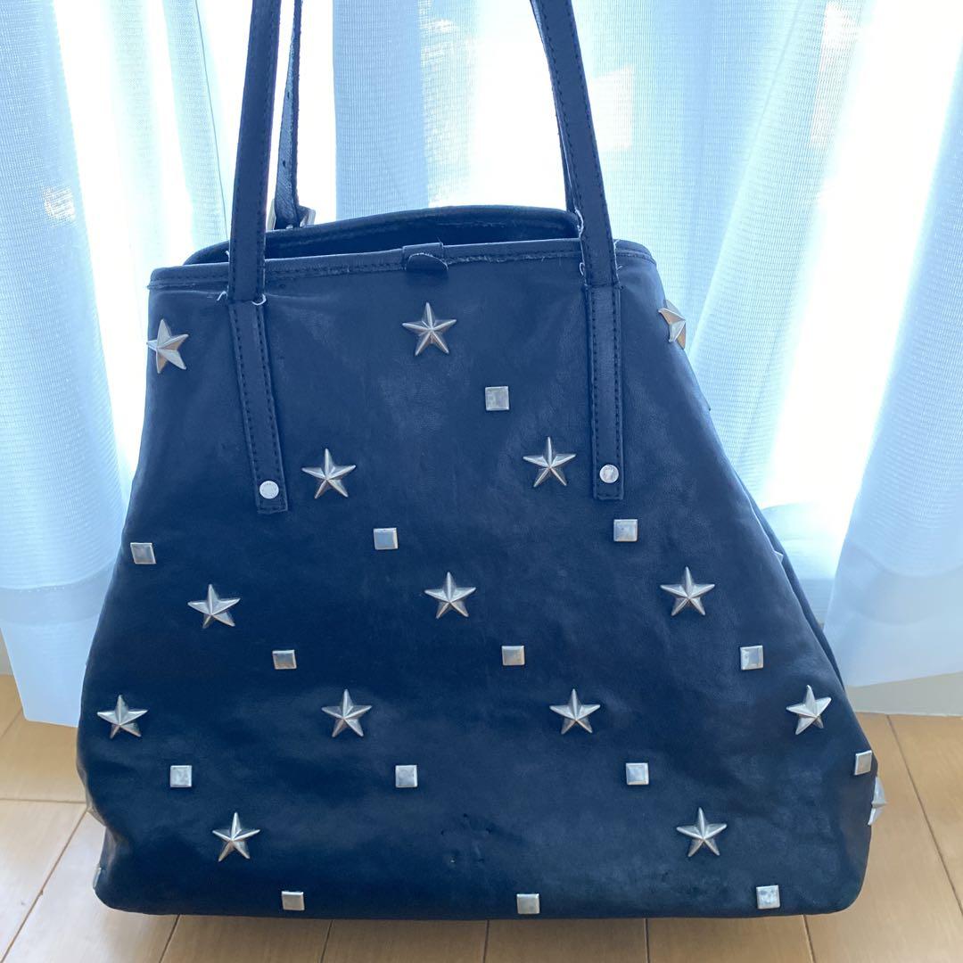 JIMMY CHOO バッグ トートバッグ黒 星シルバースター 画像15