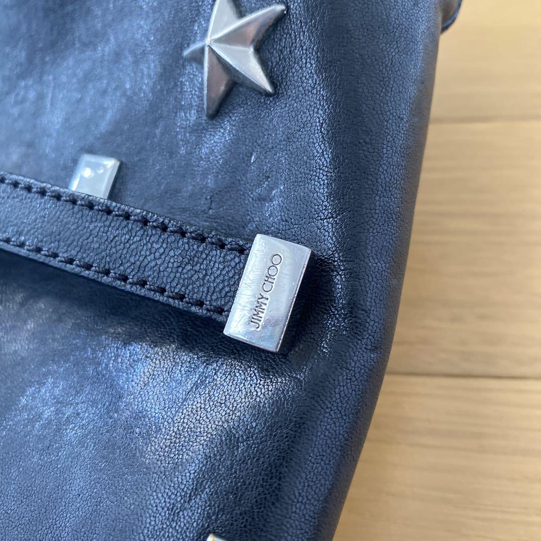 JIMMY CHOO バッグ トートバッグ黒 星シルバースター 画像4