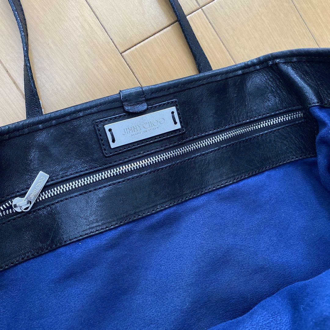 JIMMY CHOO バッグ トートバッグ黒 星シルバースター 画像6