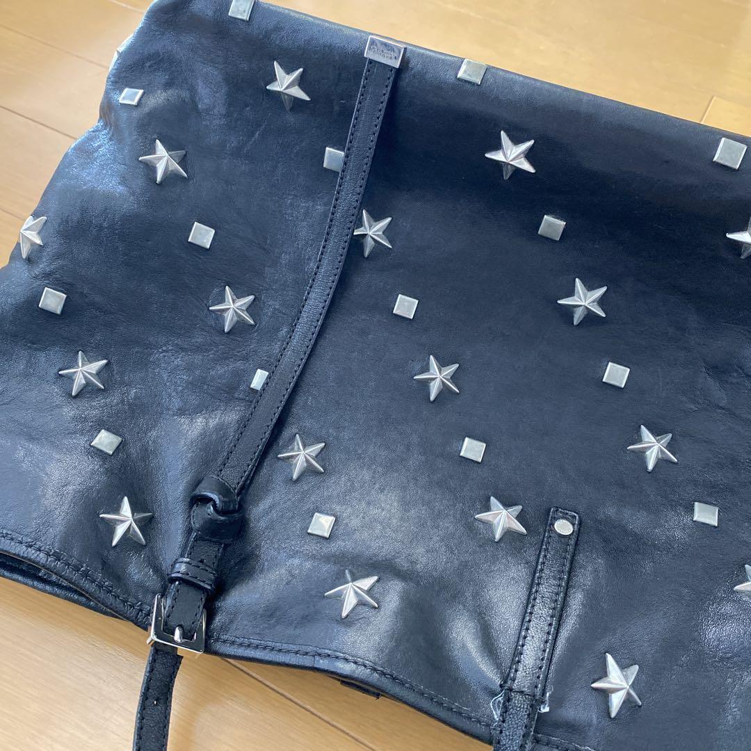 JIMMY CHOO バッグ トートバッグ黒 星シルバースター 画像9