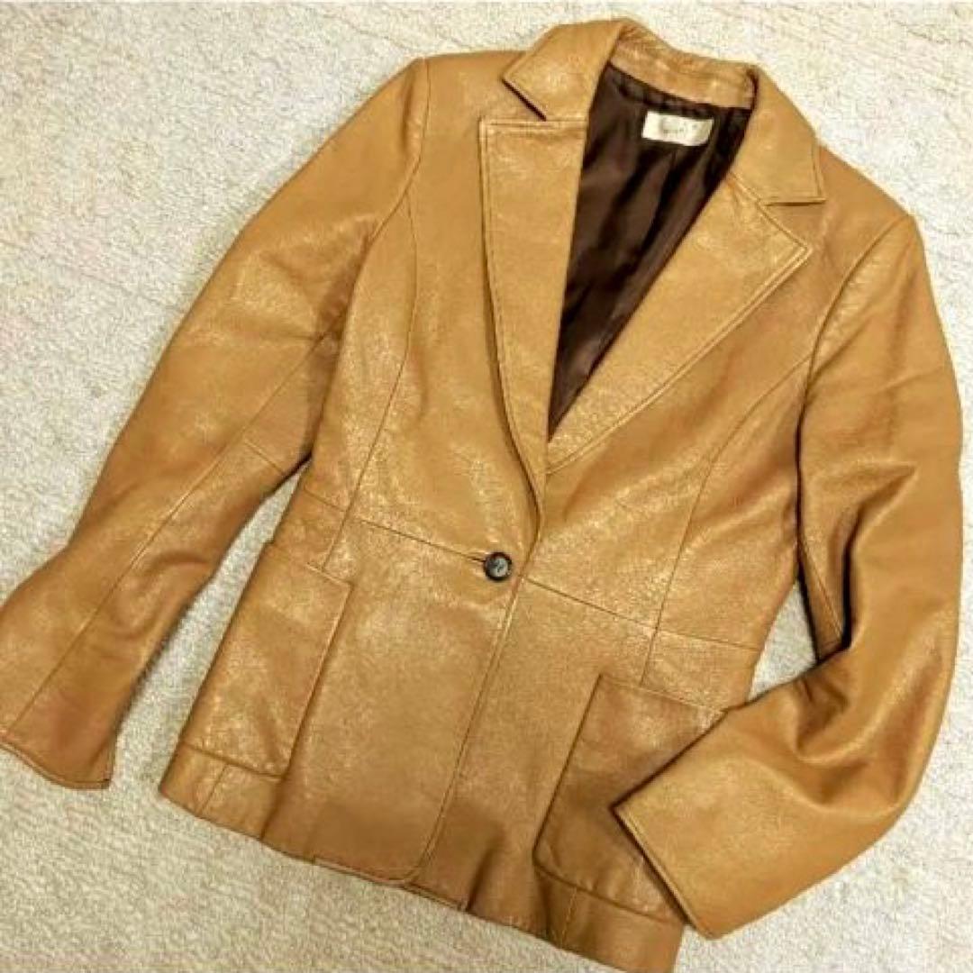 組曲　Ｌ（KUMIKYOKU　Ｌ）のＳＨＥＥＰ　レザージャケット 組曲 L（KUMIKYOKU L）のSHEEP レザージャケット