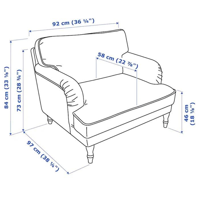 IKEA(イケア)布製1人用ソファ(ストックスンド)