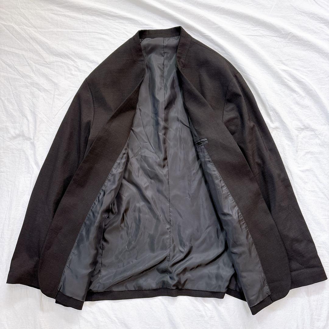 ✨美品✨GLIM CLAP ノーカラージャケット　レオパード　豹柄　ブラック　L