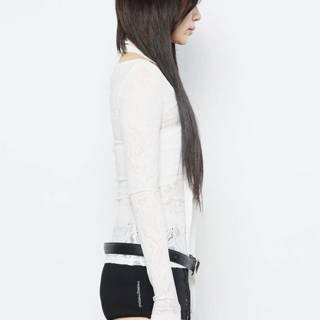 THEREDTHREAD / ザレッドスレッド】S skinny tops lace