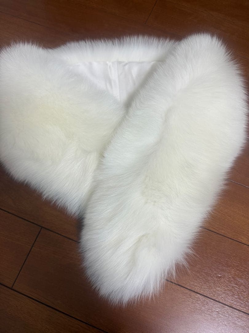 SAGA FURS 成人式用 オフホワイトファーショール