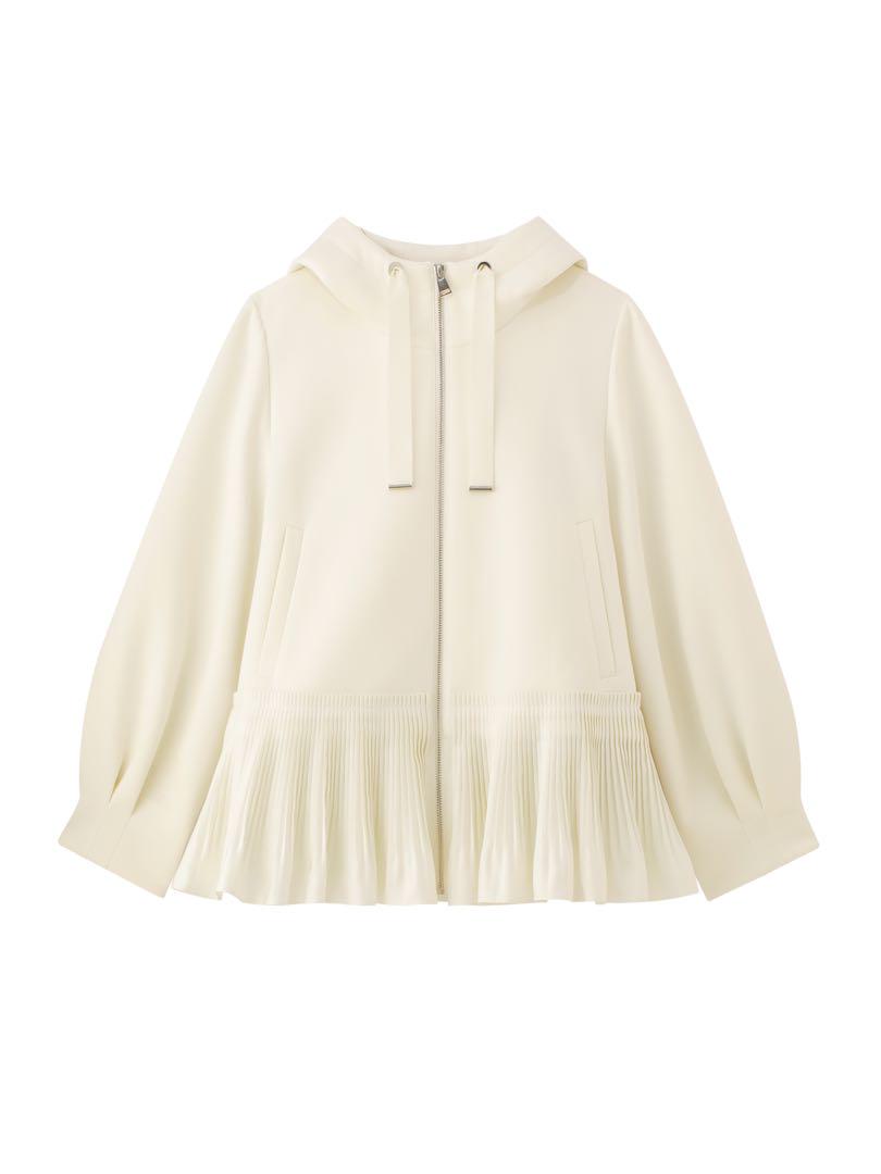M-premierBLACKプリーツペプラムフーディジャケット¥ 69,300