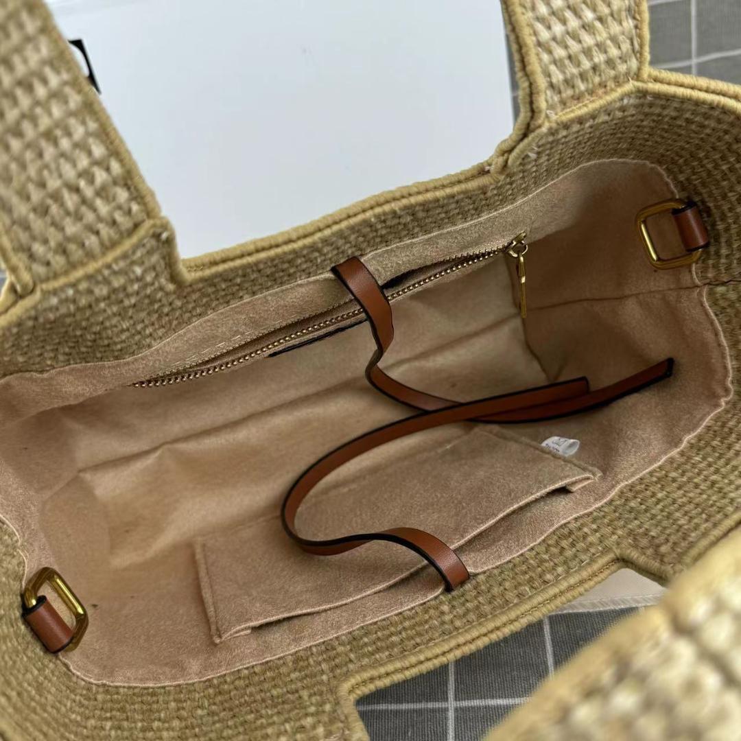LOEWE かごバッグ フォント トートバッグ スモール　ナチュラル