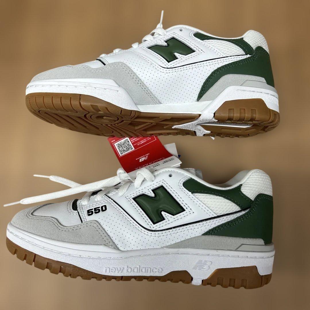 New Balance 550 ホワイト/グリーン（388）