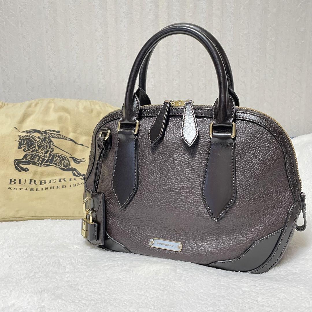 BURBERRY バーバリー　ダークブラウン　ブラウン　レザー　手袋　チェック BURBERRY バーバリー 手袋 チェック ブラウン キャンバス/レザー