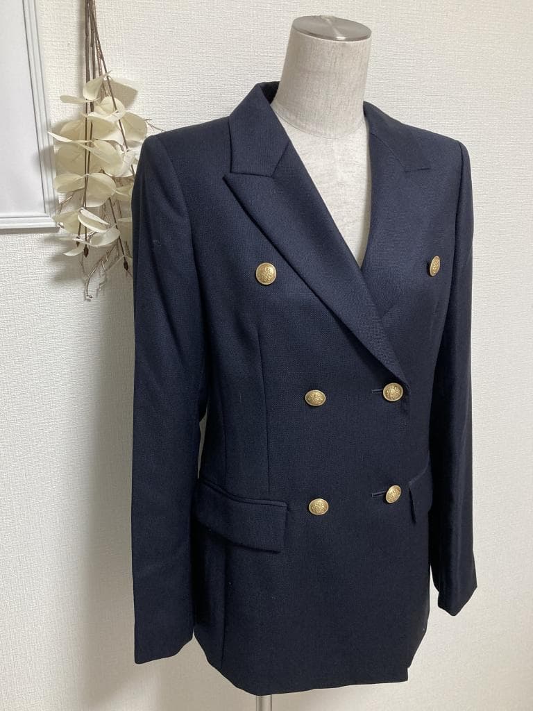新品　ANAYI　ウールダブルジャケット　36　ネイビー