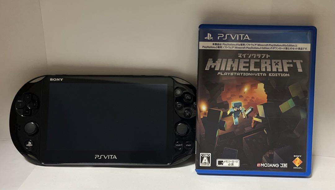 【美品】PSVITA PCH-2000 ブラック　マインクラフトソフト付き Sony PlayStation PS Vita PCH-2000 ZA11 Black Console with