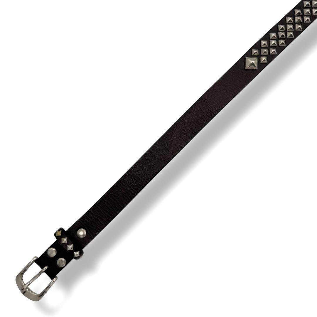 小物 CALEE pyramid studs narrow leather belt CALEE pyramid studs narrow leather belt - メルカリ