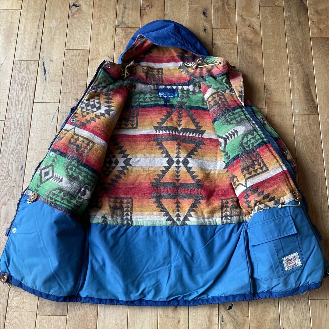 ラルフローレン マウンテンパーカー 中古 vintage ネイティブ柄 90's