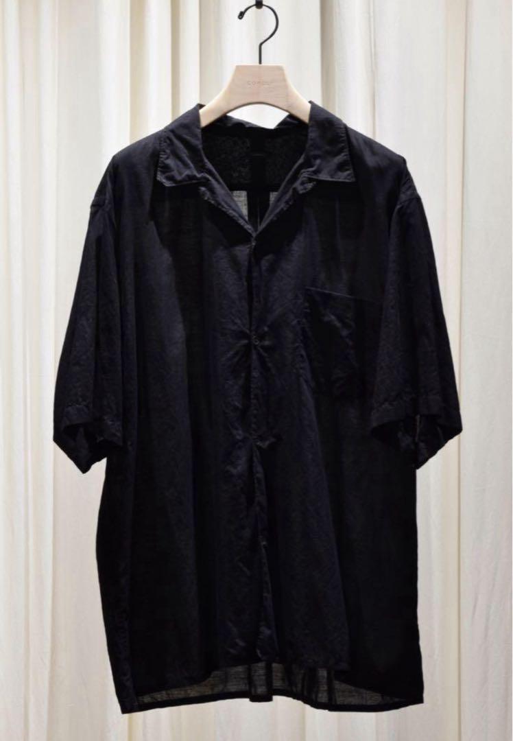 COMOLI 25SS KHADIコットン半袖オープンカラーシャツ size2