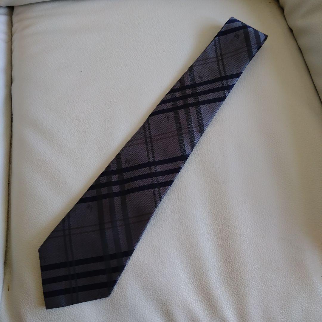 PRADA ソリッド 無地 ナロータイ イタリア製 箱付き グレー PRADA