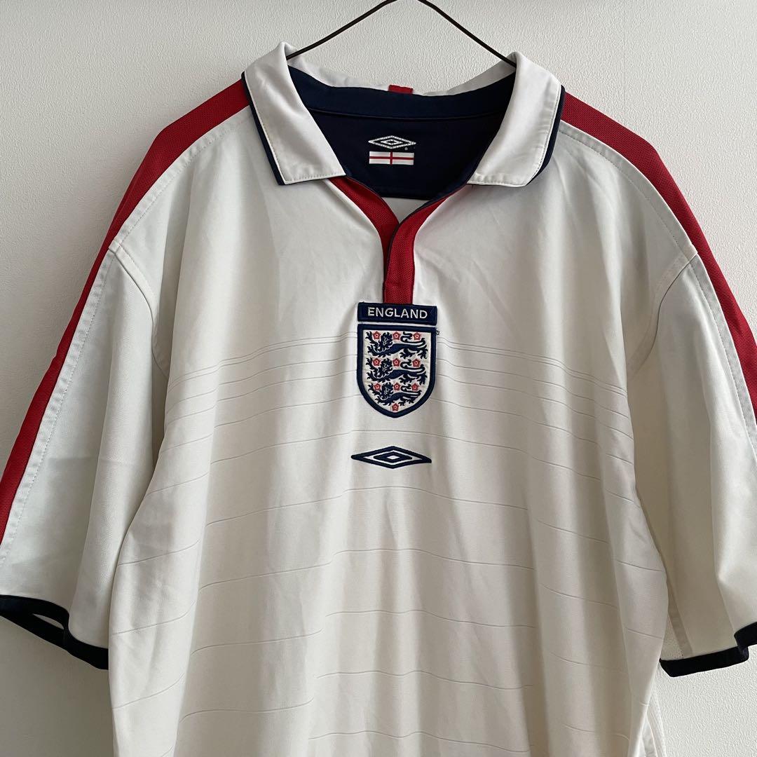 イングランド代表　リバーシブル　アンブロ　サッカー　ユニフォーム　古着　90s