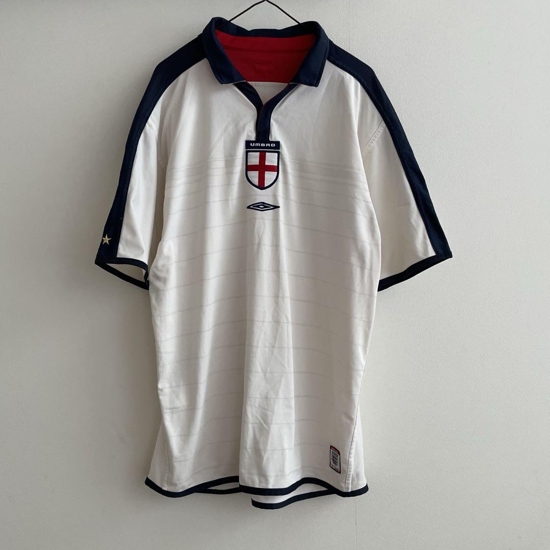 イングランド代表　リバーシブル　アンブロ　サッカー　ユニフォーム　古着　90s