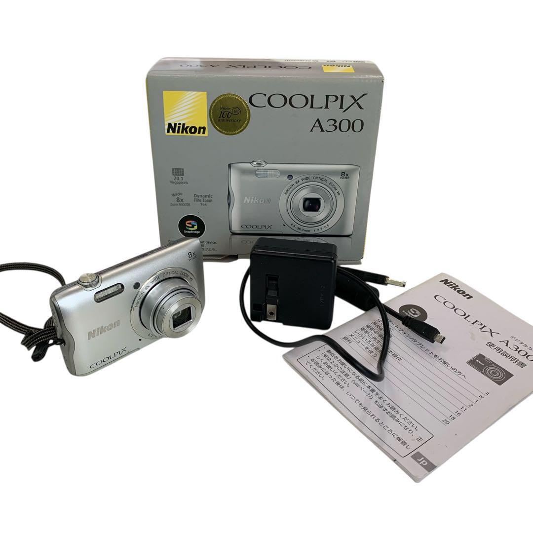安価 ワタナベ Nikon M13944 COOLPIX メルカリ - 稼動品 シルバー A300 デジタルカメラ