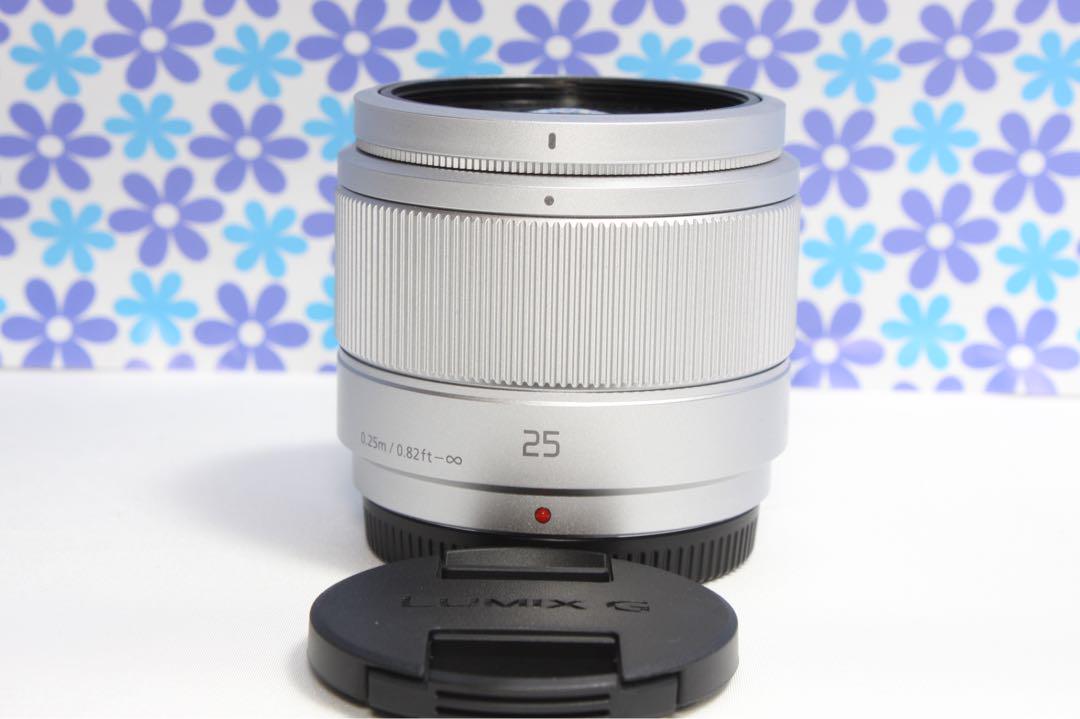 ✨美品✨ ❤鮮やかなボケを簡単に❤Lumix G25mm 単焦点レンズ❤