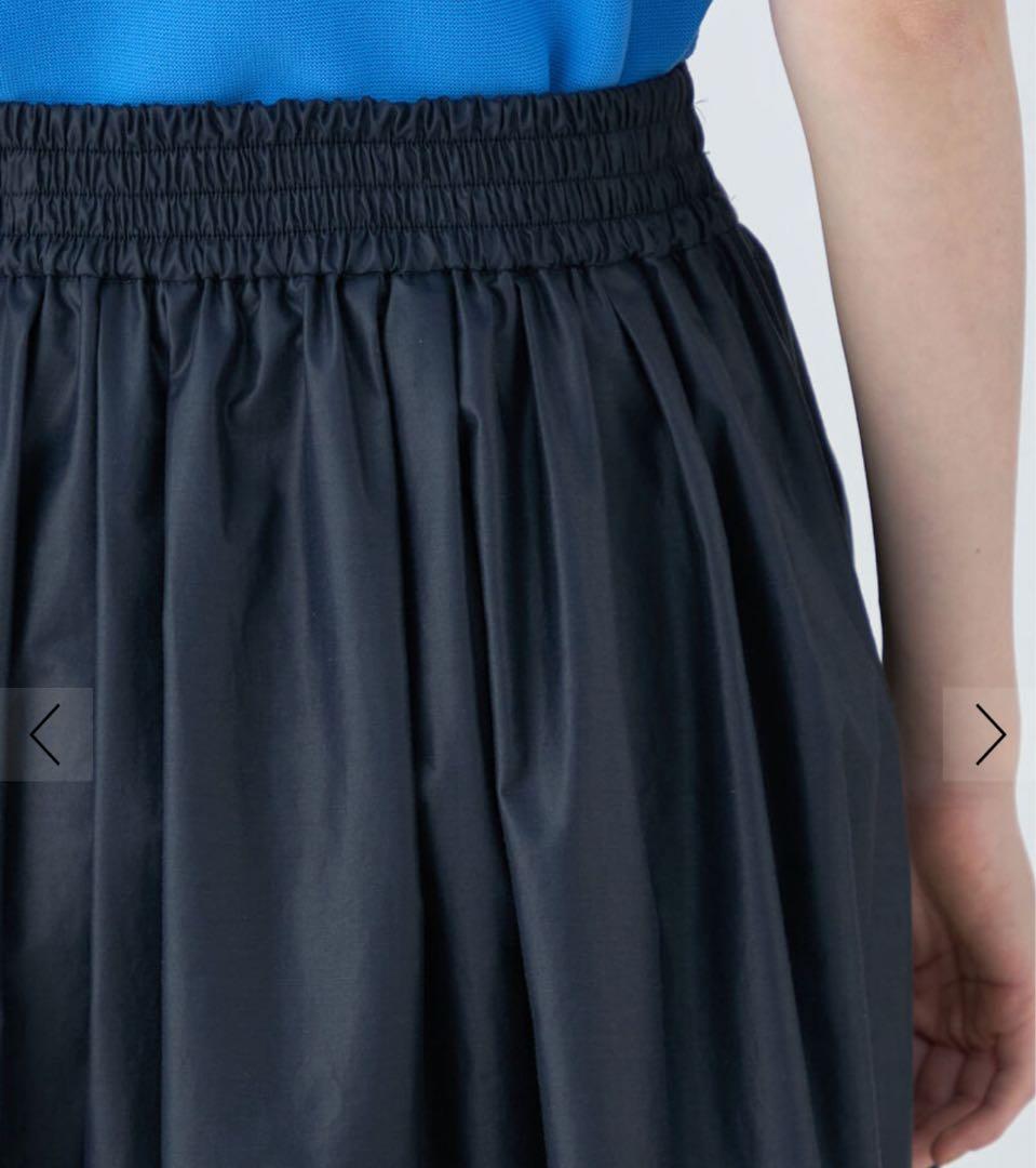 美品‼️トゥモローランド　クリスピータフタ ギャザーマキシスカート　　ネイビー