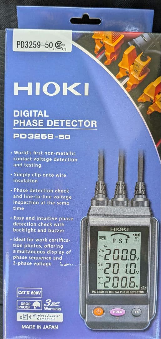 電圧計付 検相器 PD3259-50 日置電機 Hioki