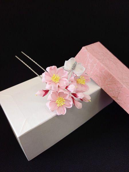 桜の豆かんざし 舞妓さんと同じ