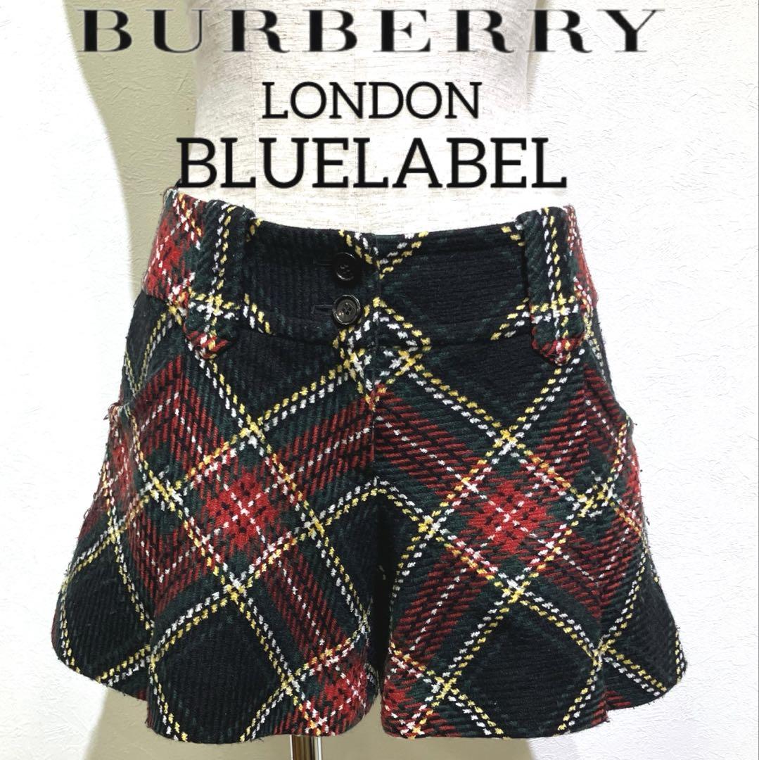 BURBERRY ブルーレーベル キュロット 36 BURBERRY ブルーレーベル チェックキュロット ショートパンツ