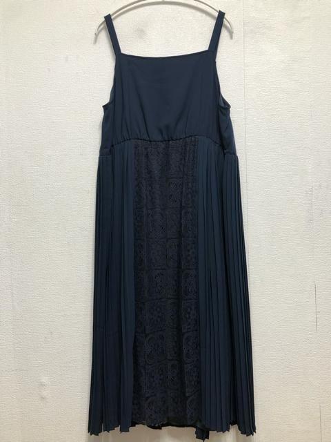 新品☆4L♪紺系♪チュニックシャツ＆キャミワンピのドレスアンサンブル☆z605